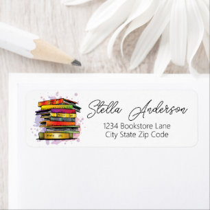 Book Stack Return Address Label