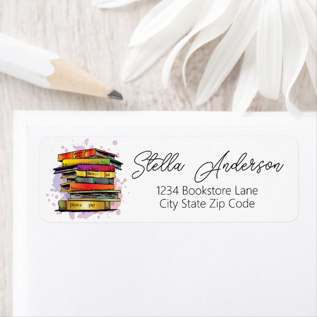 Book Stack Return Address Return Address Label (Insitu)