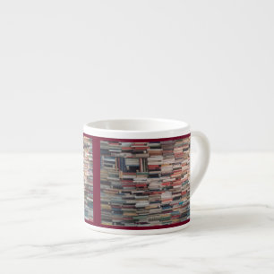Book Stacks Piled Up Tightly Wedged Together Espresso Cup