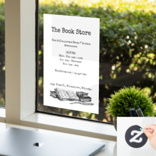 Book Store Editable Vintage Art Small Business