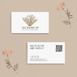 Book Store QR code Business Card