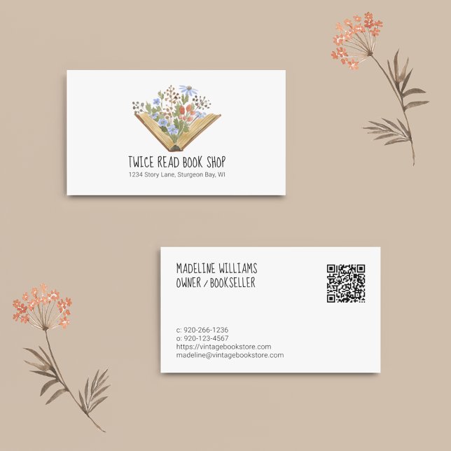 Book Store QR code Business Card (Creator Uploaded)