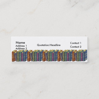 Book Store Shop Skinny Business Card Bookmarkers