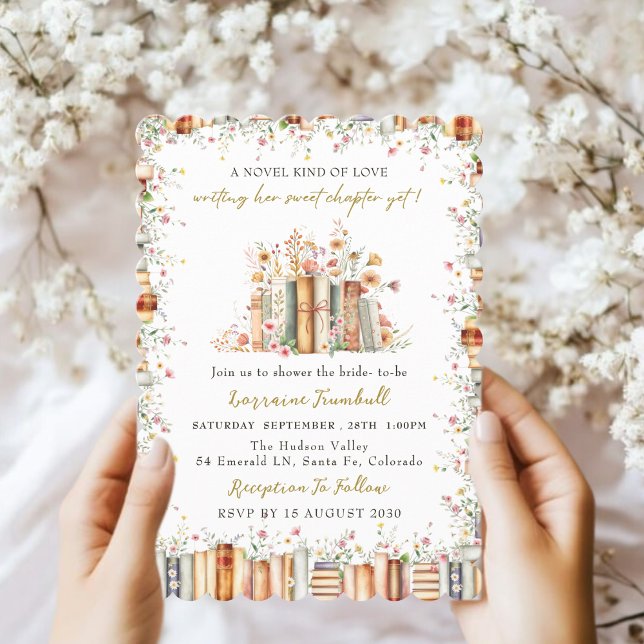 Book Story Novel Kind of Love Bridal Shower Invitation (Creator Uploaded)