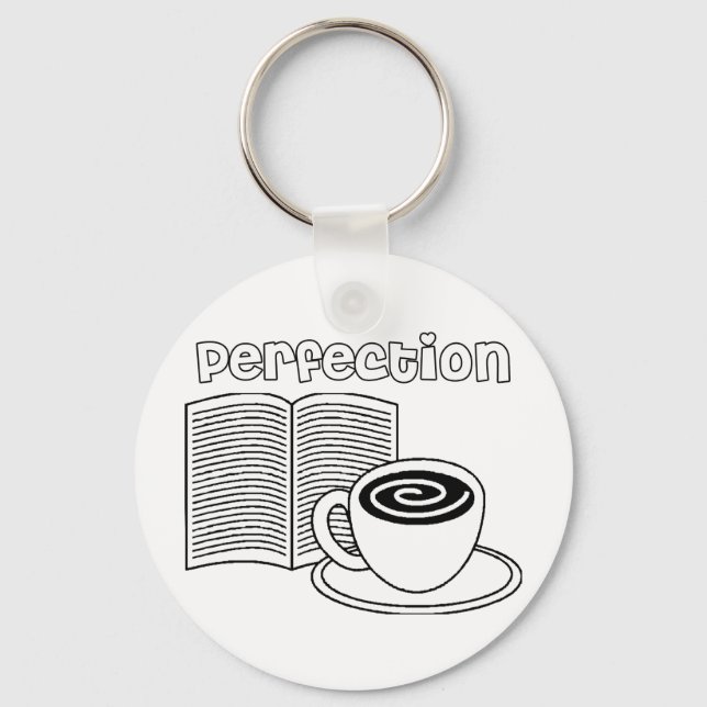Book & Tea Perfection Key Ring (Front)