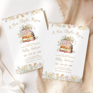 Book Theme Bridal Shower Invitation