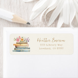 Book Theme Return Address Label