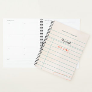 Book Theme Vintage Library Bookish Literary Gift Planner