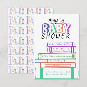 Book Themed Baby Shower Invitation