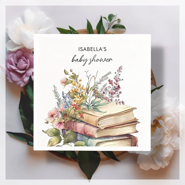 Book Themed | Baby Shower  Napkin (Creator Uploaded)