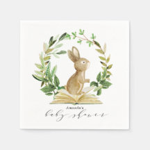 Book Themed Baby Shower Napkins Spring Shower