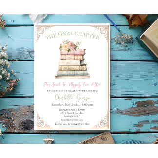 Book Themed Bridal Shower Invitation