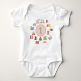 Book-Themed First Birthday Plate – Pi Baby Bodysuit