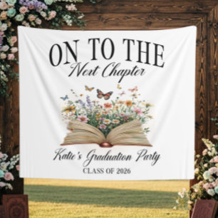 Book Themed Graduation Photo Backdrop On To The Tapestry