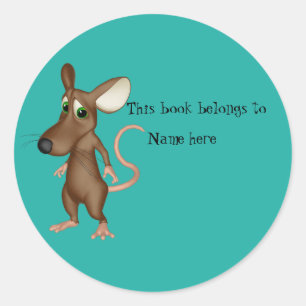 Book "This Book Belongs To" Classic Round Sticker