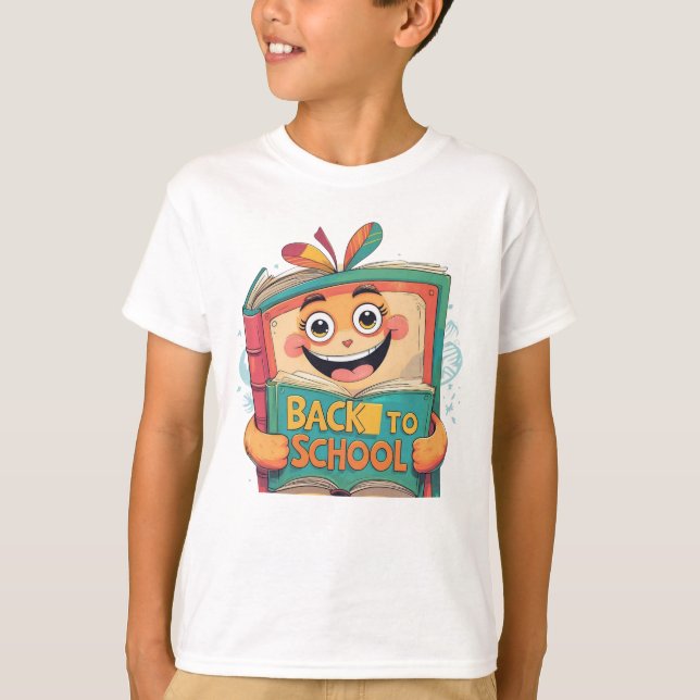 Book to School – Fun & Playful Back-to-School T-Sh T-Shirt (Front)