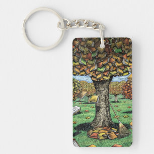 Book Tree Key Chain