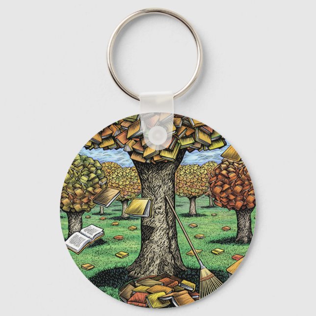 Book Tree keychain (Front)