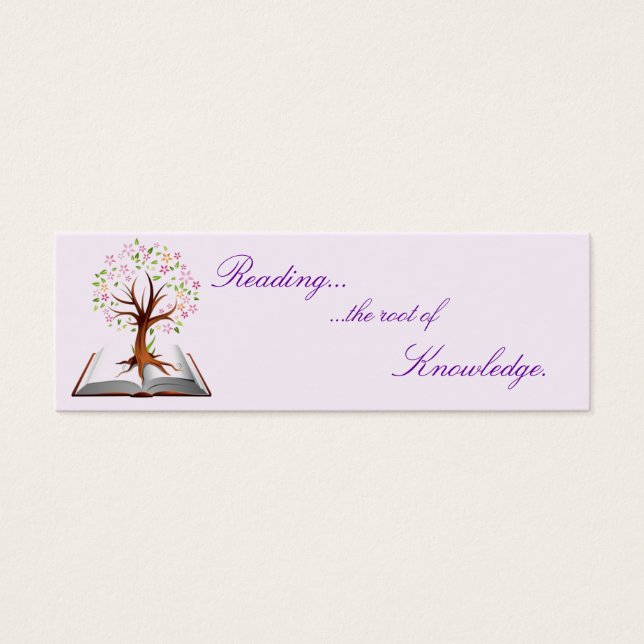 book tree knowledge bookmark (Front)