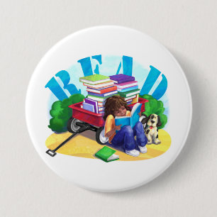Book Wagon 7.5 Cm Round Badge