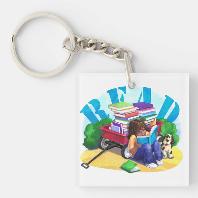 Book Wagon Key Ring (Front)