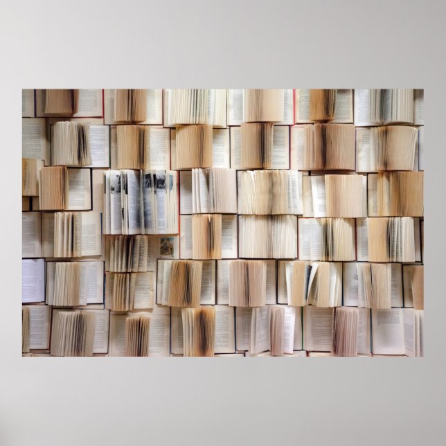 Book wall books wall decorative poster (Front)