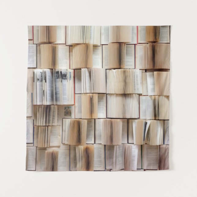 Book wall books wall decorative tapestry (Front)