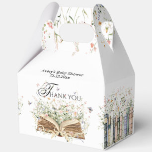 Book Wildflower A New Chapter Begin Baby Shower Favour Box