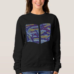 Book Word Cloud Readers Librarian Men Women Sweatshirt
