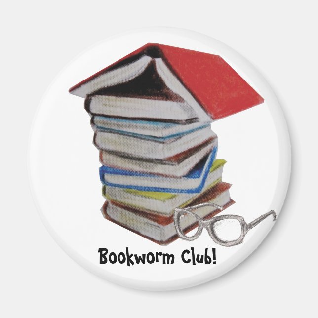 Book worm club magnet (Front)