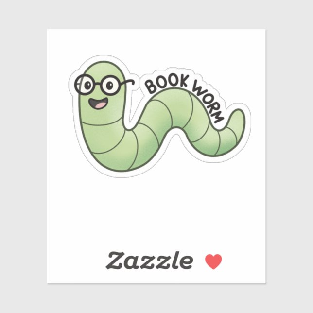 Book Worm Cute Bookish Book Lover Worm (Sheet)