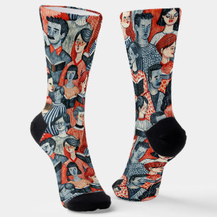 Book Worm, lovers, keep reading Literature Socks