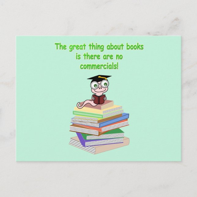 Book Worm Postcard (Front)
