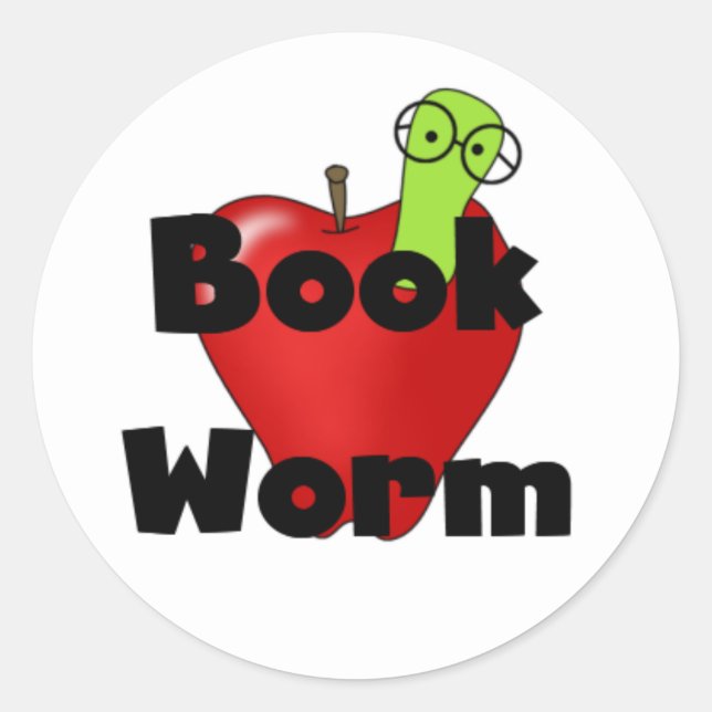 Book Worm Stickers (Front)