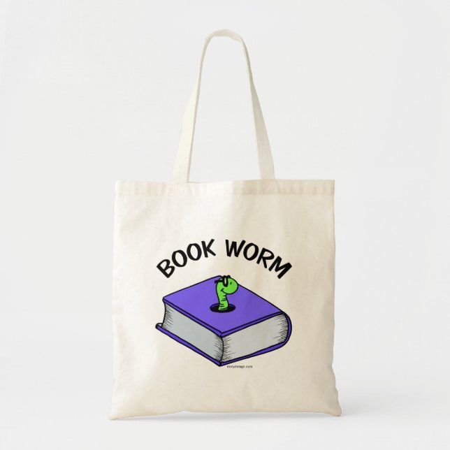 Book Worm Tote Bag (Front)