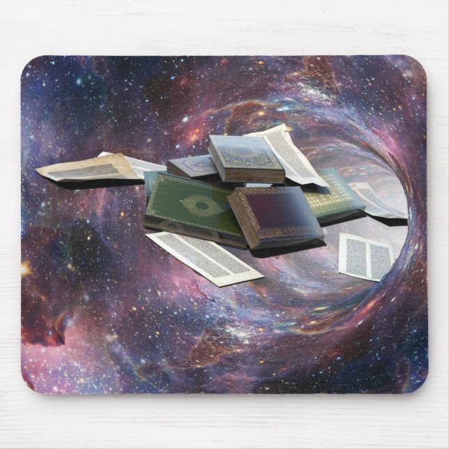Book Wormhole Mouse Pad (Front)