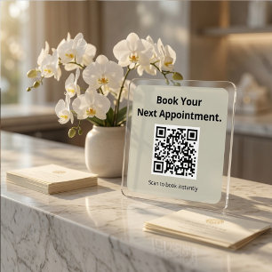 Book Your Next Appointment QR Code  Square Sticker