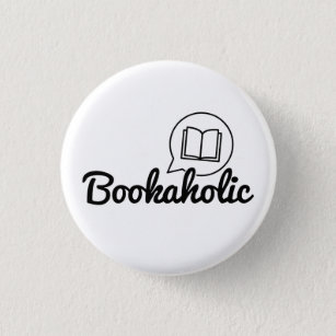 Bookaholic Text Bookworm Book Lover Quote Reading 3 Cm Round Badge