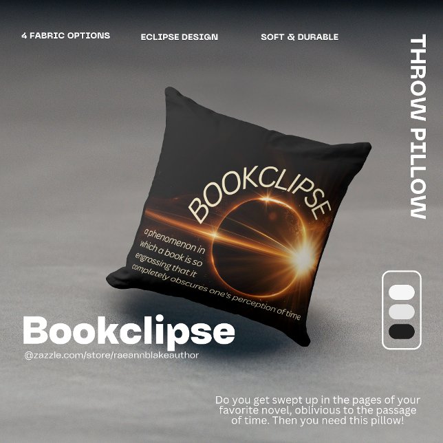 Bookclipse Square Throw Pillow (Creator Uploaded)