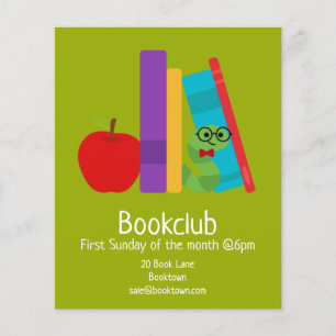 Bookclub group book session library community flyer