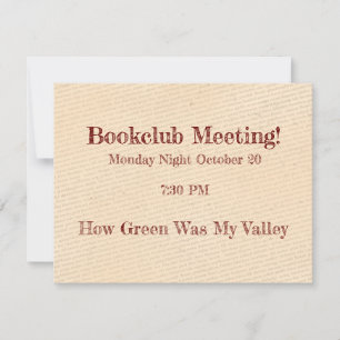 Bookclub Reminder 