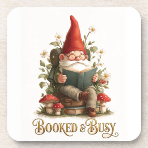 Booked and Busy Reading Gnome Coaster