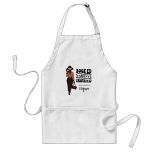 Booked Busy Unbothered Personalized Melanin Girl Standard Apron