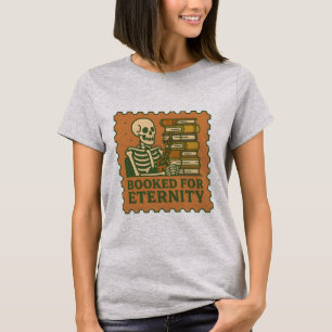 Booked for Eternity – Gothic Skeleton Reader Shirt