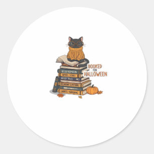 Booked For Halloween Cat Lover Classic T-Shirt Classic Round Sticker