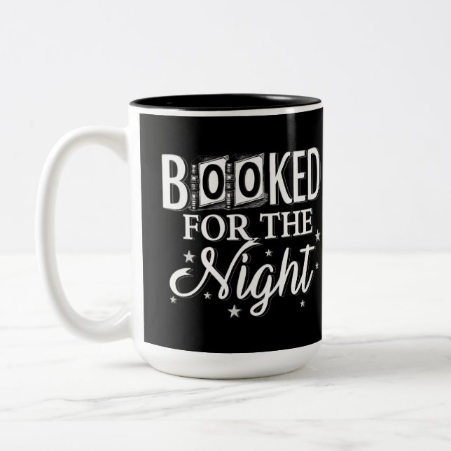 Booked For The Night Two-Tone Coffee Mug (Left)
