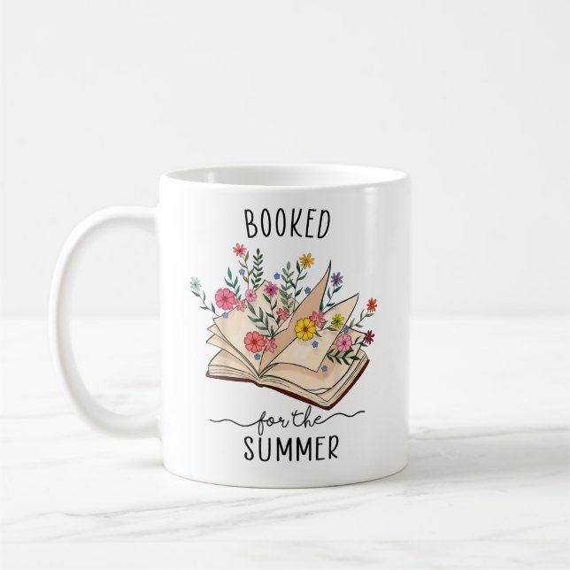 Booked For The Summer Reading Librarian Read Wildf Coffee Mug (Left)