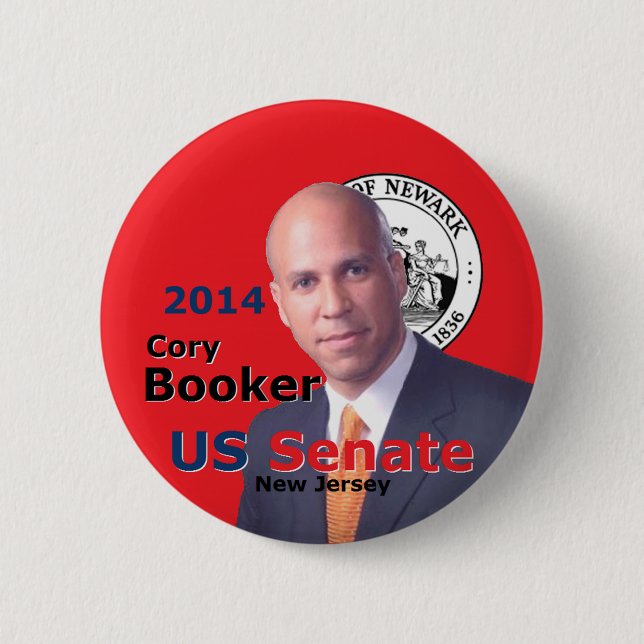 Booker Senate 2014 6 Cm Round Badge (Front)