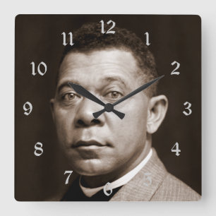 Booker T Washington African American Educator Squa Square Wall Clock