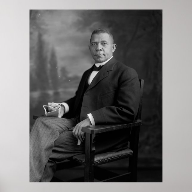 Booker T. Washington Portrait by Harris & Ewing Poster (Front)
